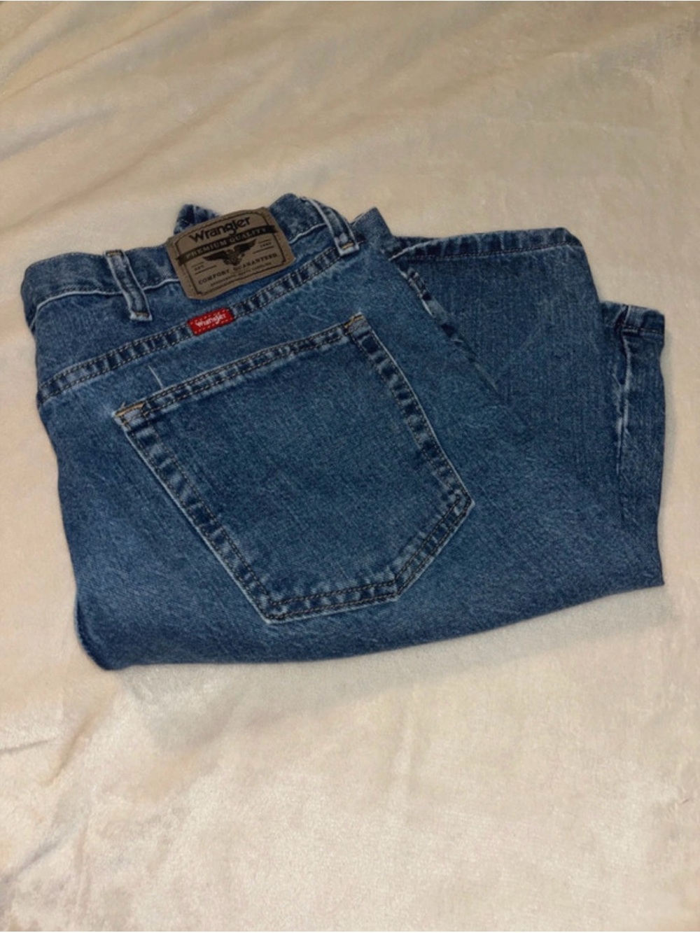 Wrangler Men’s Relaxed Fit Blue Denim Jean Shorts